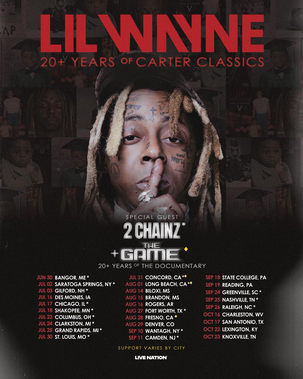 2 Chainz 20 Years of Carter Classics Tour Poster 2026